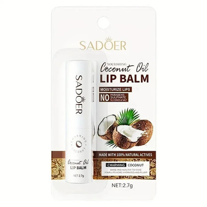 Coconut Lip Balm - Lasting Nourishment and Moisture for Men and Women - Daily Care Lip Balm - Coconut