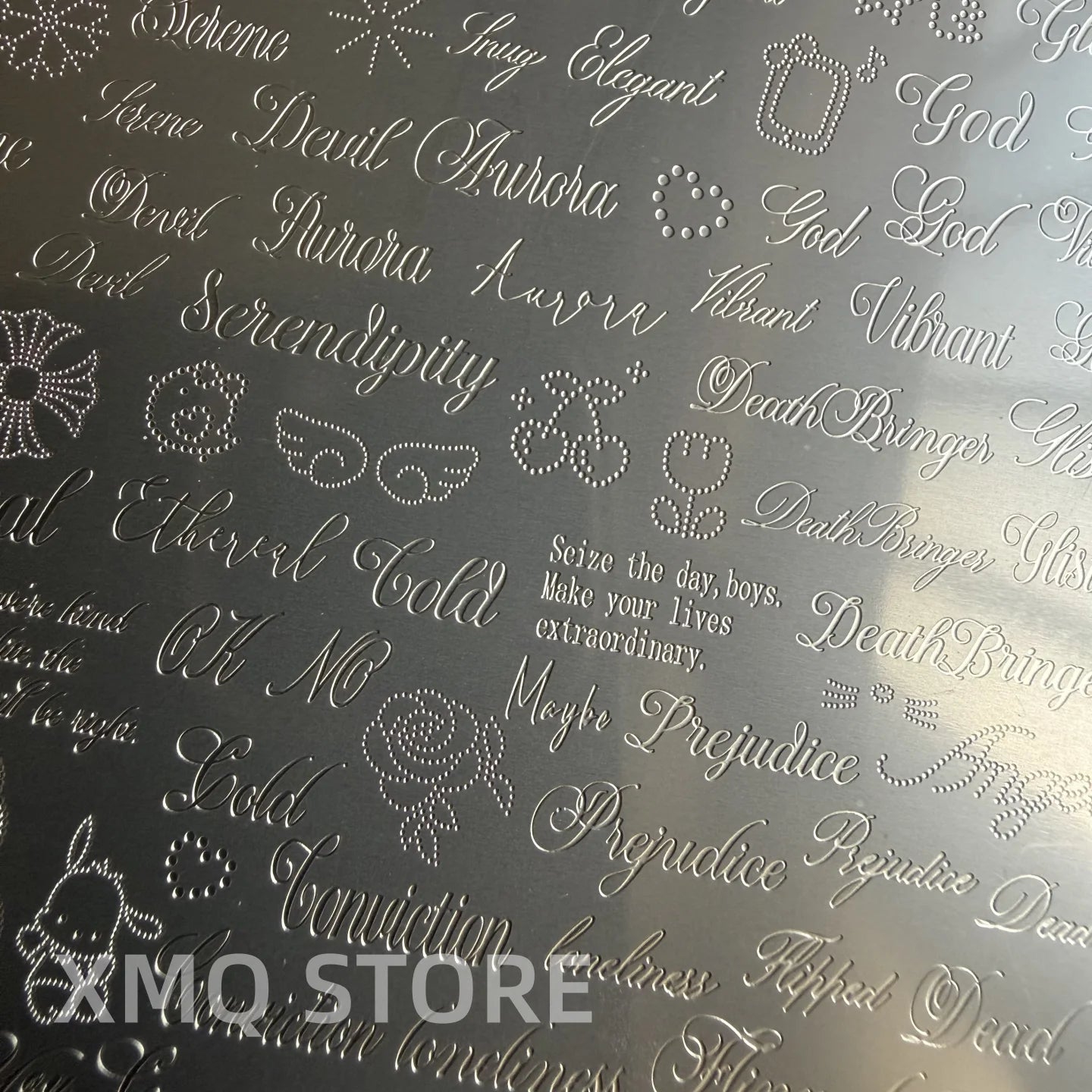 XMQ Nail Art Stamping Plates Handwriting Templates for Creative Design Manicure Tools