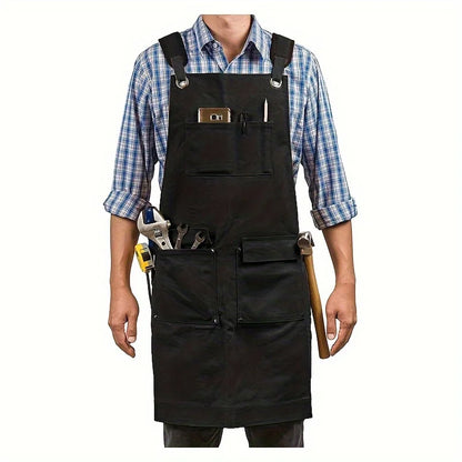 Good Thickened Cotton Canvas Summer Waterproof Apron Catering Shop Kitchen Home Gardening Commercial Waist Apron