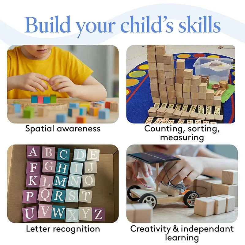 5-100pcs Unfinished Wooden Blocks Birch Blank Cube Blocks for DIY Arts Projects Craft Making Painting Baby Toy