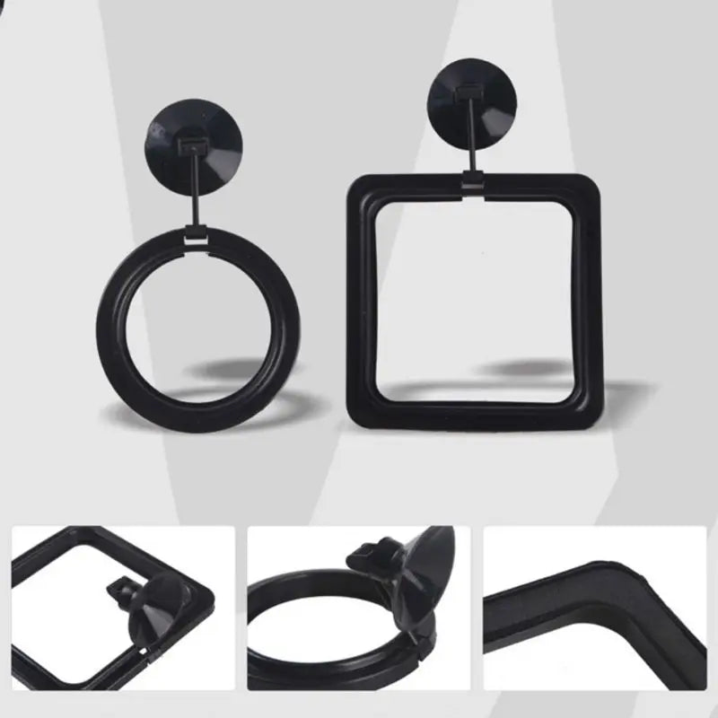 Aquarium Fish Feeding Ring Fish Tank Heart Floating Station Food Tray Square Round Feeder With Suction Cup Fish Tank Accessor