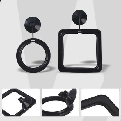 Aquarium Fish Feeding Ring Fish Tank Heart Floating Station Food Tray Square Round Feeder With Suction Cup Fish Tank Accessor