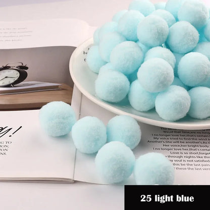 Assorted Pompom 8/10/15/20/25/30mm Fluffy Soft Pom Poms Balls Mixed Pompoms for DIY Crafts Wedding Decor Kid Toy Sewing Suppl