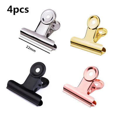 New 50mm 38mm 31mm 22mm Multicolor Round Metal Clamp Paper Clips Student School Office Supplies