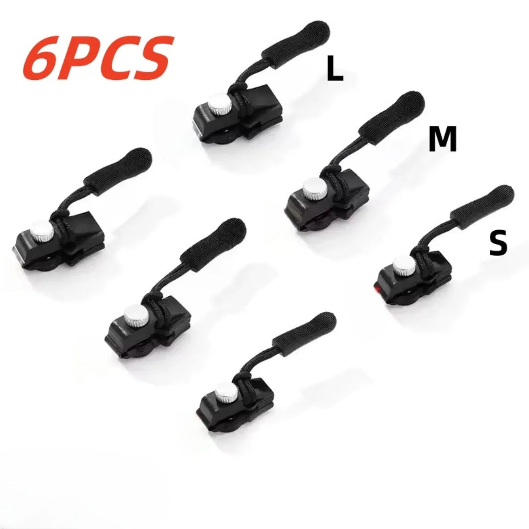 6/3pc Universal Zipper Lock Head Quick Installation Detachable Zipper Head for Jackets Luggage Bags Replacing Slider Lock Rep