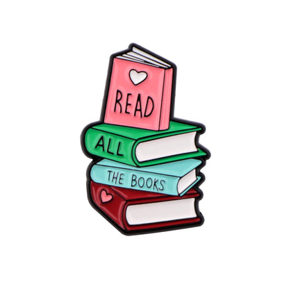 Book Lover Enamel Pin Cute Reading Themed Brooch "Just One More Chapter" Lapel Pins for Backpacks Bookworm Gift - 14
