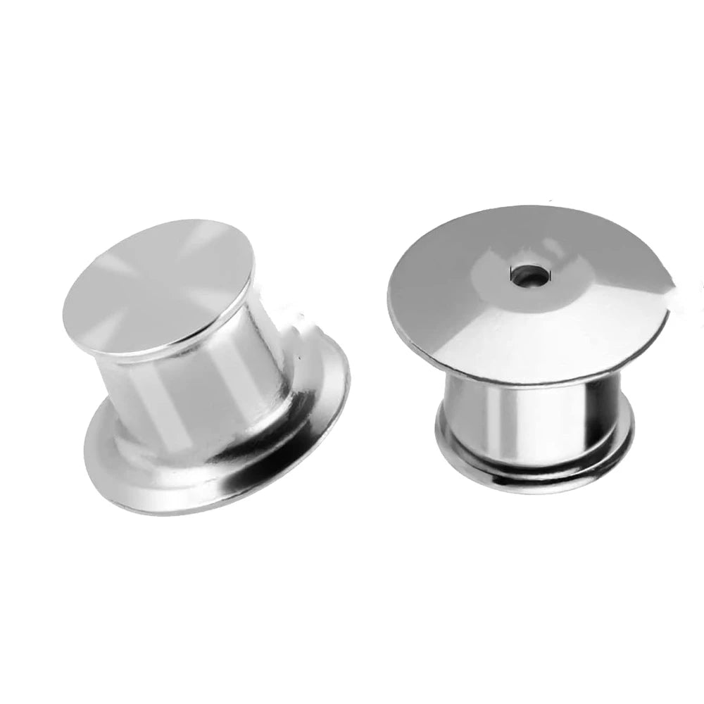 10/30/50 Pieces Locking Pin Backs Metal Pin Backs Locking Pin Keepers Locking Clasp For DIY Enamel Brooch Badge Jewelry Makin
