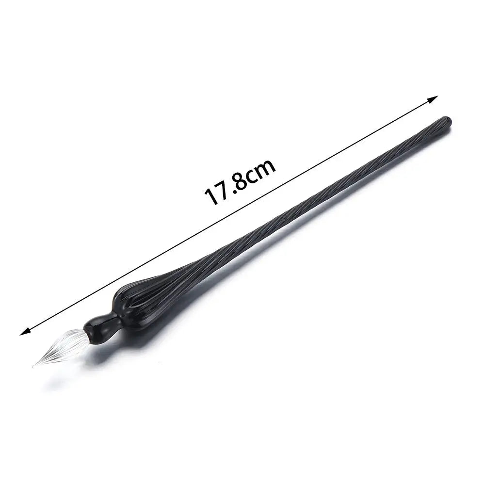 1PC Vintage Glass Dip Dipping Pen Handmade Art Painting Supplies Filling Ink Signature Calligraphy Fountain Pen