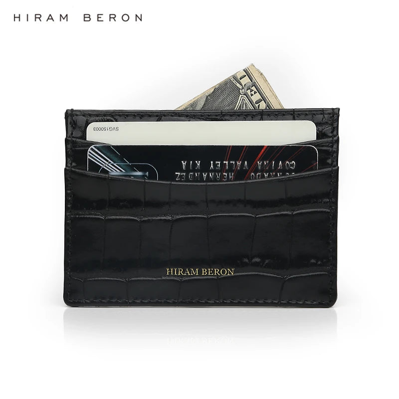 Custom Name Monogram Luxury Genuine Leather Men Wallet Card Holder Crocodile Pattern Gift for Girlfriend Boyfriend Friend Her