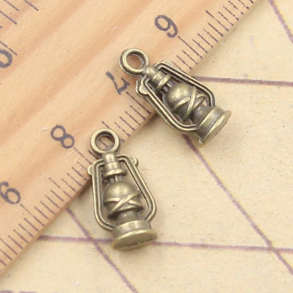 20pcs Charms Ancient Oil Lamp 16x8x6mm Tibetan Bronze Silver Color Pendants Antique Jewelry Making DIY Handmade Craft - Antiq