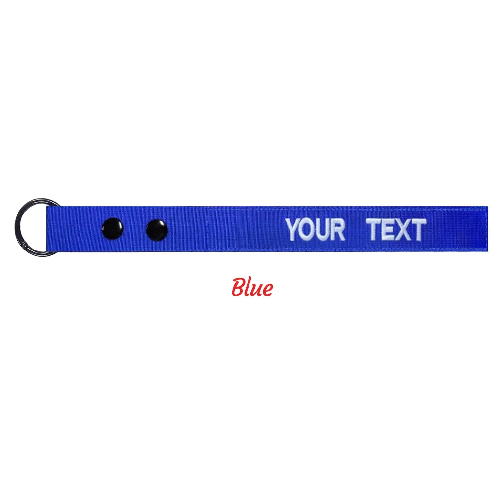 Customized Luggage Tags, Personalized Suitcase Tag, Text Baggage Label, Embroidered - -blue Tags