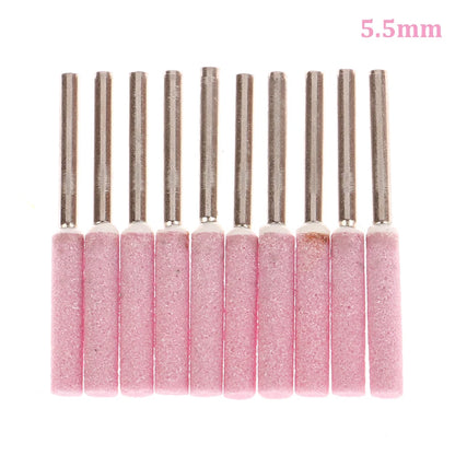 10Pcs Chainsaw Sharpener Grinding Stone File 4/4.8/5.5/6mm Chains Saw Sharpening Set Polishing Metals Chainsaw Sharpener Ston