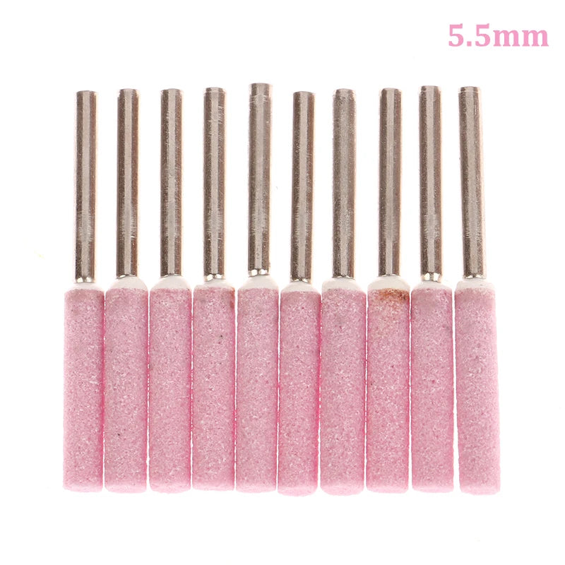 10Pcs Chainsaw Sharpener Grinding Stone File 4/4.8/5.5/6mm Chains Saw Sharpening Set Polishing Metals Chainsaw Sharpener Ston
