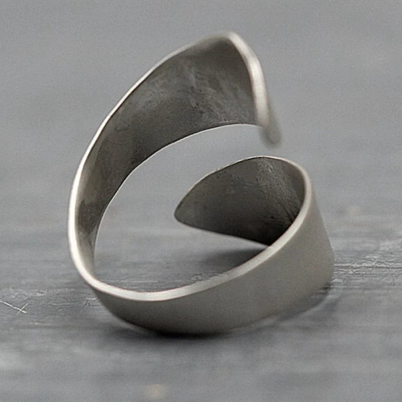 New Simple Trendy Women's Ring Green Tree Forest Mountain Brushed Wedding Ring Women's Party Jewelry Creative Open RingWholes