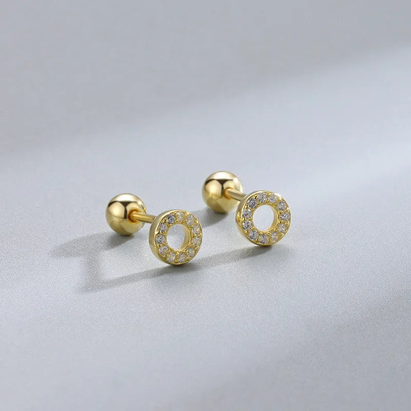 New Fashion Heart Stud Earrings for Women Hypoallergenic Screw Cartilage Helix Earring Girls Piercing Accessories Jewelry Gif