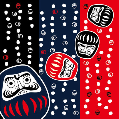 70*70cm Japanese Furoshiki Sushi Bento Cloth Handkerchief Daruma Dharma Good Luck Zen Sakura Pattern Napkin Wrapping Towel - 