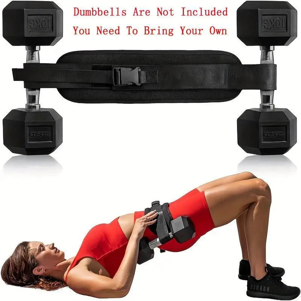 Adjustable Weighted Waist Belt, for Home Workouts, Dumbbell Training & Hip Shaping, Home Gym Fitness Equipment - Hip Belt