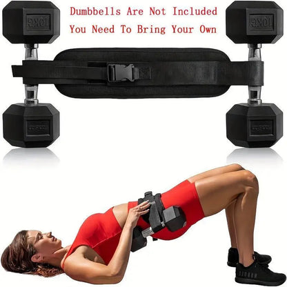 Adjustable Weighted Waist Belt, for Home Workouts, Dumbbell Training & Hip Shaping, Home Gym Fitness Equipment - Hip Belt