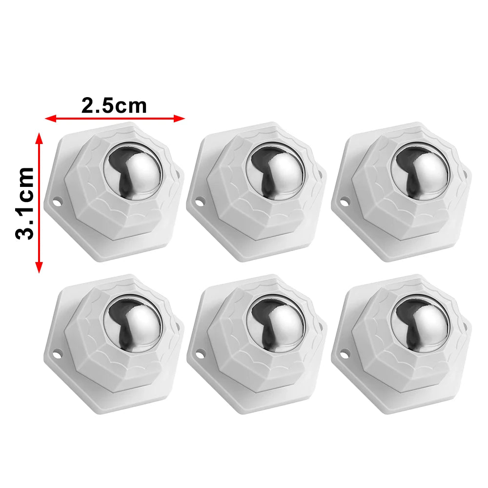 Self Adhesive Universal Caster Wheels Mini Pulley Rotating Wheel for Furniture Storage Box Trash Cabinet Appliance Slider Rol