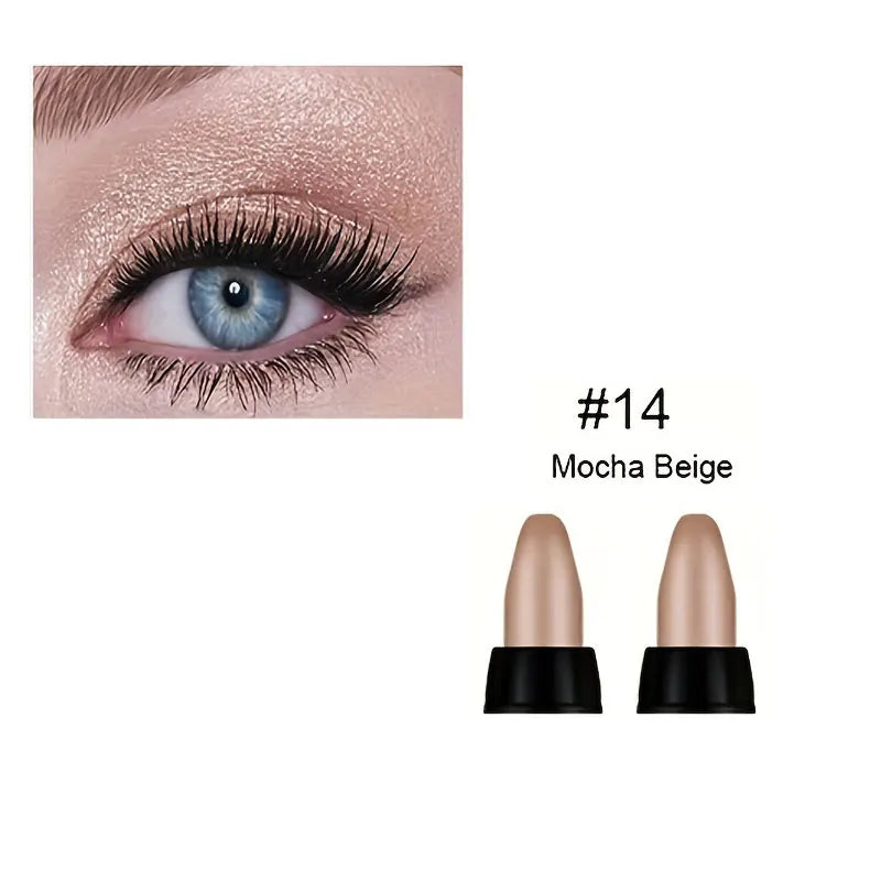 16 Colors Pearlescent Eyeliner, Color Glitter Waterproof Long-Lasting Eye Makeup Non-smudge Eyeliner - 14