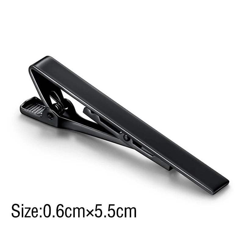 Tie Clip Necktie Accessories Fashion Style Ties for Men Metal Tone Simple Bar Clasp Practical Clasp Tie Pin for Mens Collar C