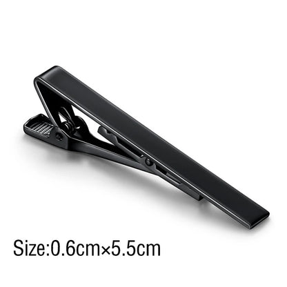 Tie Clip Necktie Accessories Fashion Style Ties for Men Metal Tone Simple Bar Clasp Practical Clasp Tie Pin for Mens Collar C