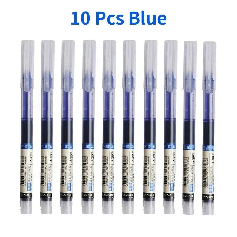 1-20Pcs Needle Type Gel Ink Pens Black/Blue/Red 0.5mm Liquid Ballpoint Pen Students Stationery School Office Writing Tool - 1