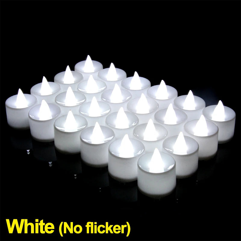 LED Candle Battery Powered Flameless Tea Candle Fake Candle Lamp Wedding Birthday Party Home Decoration Lamp Candlestick Cand