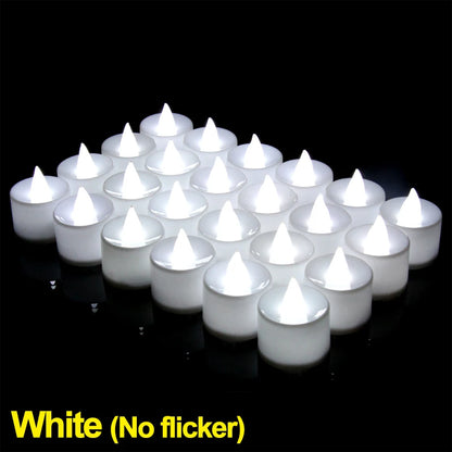 LED Candle Battery Powered Flameless Tea Candle Fake Candle Lamp Wedding Birthday Party Home Decoration Lamp Candlestick Cand