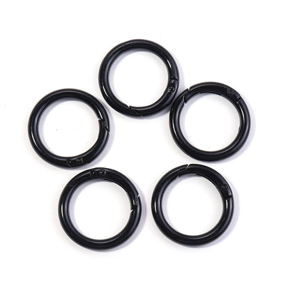 5-10pcs/lot Colorful Spring Clasps Openable Round Carabiner Keychain Bag Clips Hook Dog Chain Buckles Connector For DIY Jewel