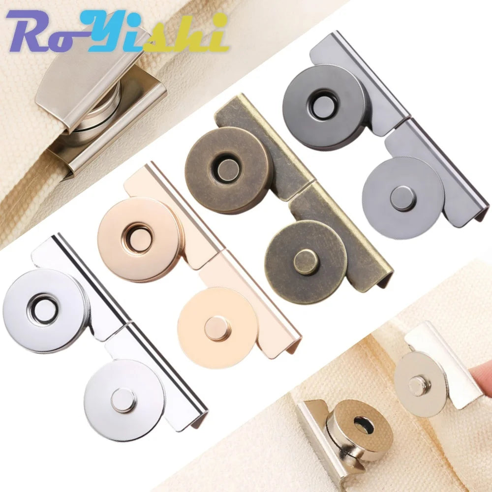 4/12 sets Seamless Magnetic Button Magnet Buckle Hidden Button Snap Button for Shoulder Bag Wallet Clothes DIY Craft Accessor
