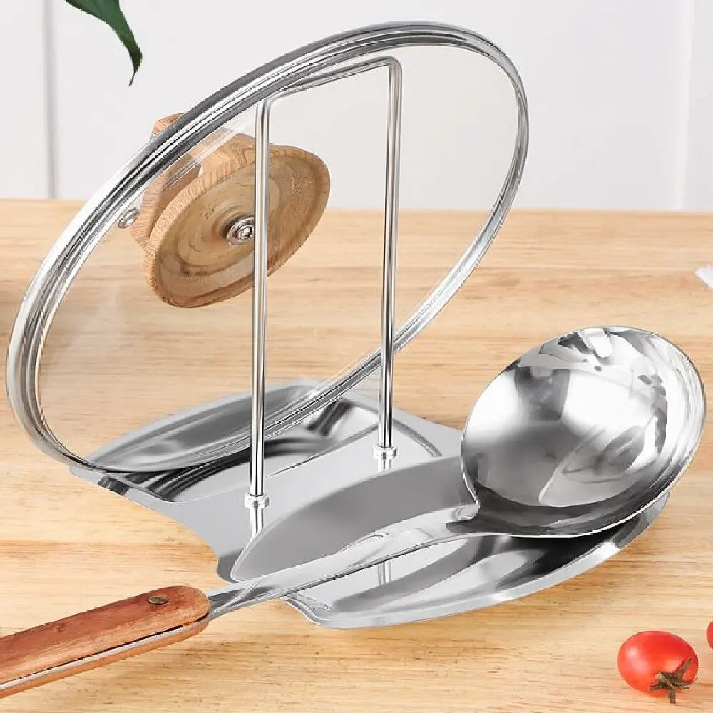 Stainless Steel Pot Lid Holder Kitchen Storage Rack for Utensils And Dish Storage Multi-Functional Home Use Organizer