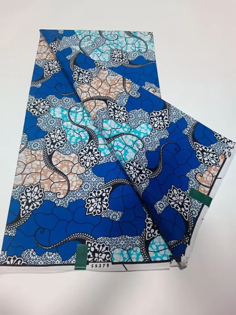 African Ankara prints batik patchwork fabric real wax African sewing material 100% cotton tissu for dress crafts - as picture