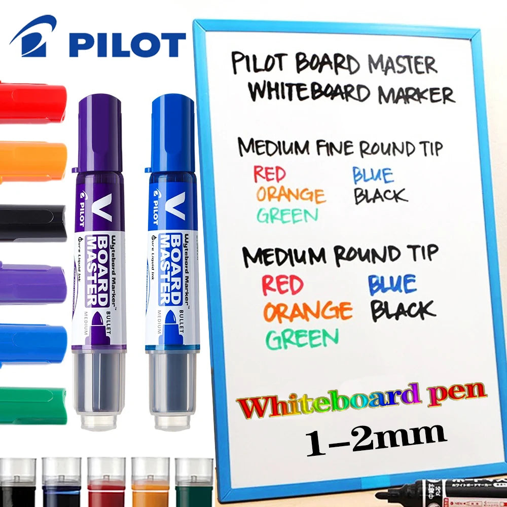 1PC Japan PILOT Whiteboard Marker WBMAVBM Large Capacity Ink Color Markers Office Accessories School Stationery Teacher Gift