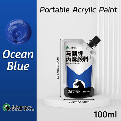100ml Marie's Acrylic Paint,Assorted Colors,Waterproof,Pigments for DIY Craft,Rock,Wood,Professional Pigments for Adults,Arti