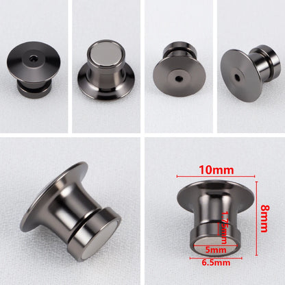 10Pcs Magnetic Clasp Brooch Locking Pin Backs Metal Pin Back Locking Pin Keepers Locking Clasp DIY Brooch Badge Jewelry Makin