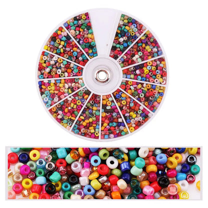 2000pcs/Lot 12Grids Glass Seed Beads Set Charms Jewelry Beads For Bracelet Necklace Earrings Handmade Craft DIY Jewelry Makin
