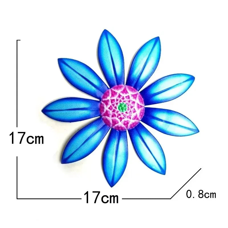 Garden Decoration Metal Flower Wall Decor Art Sculpture Hanging Ornament Aesthetic Home Room Garden Courtyard Decoration Outd