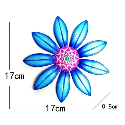 Garden Decoration Metal Flower Wall Decor Art Sculpture Hanging Ornament Aesthetic Home Room Garden Courtyard Decoration Outd