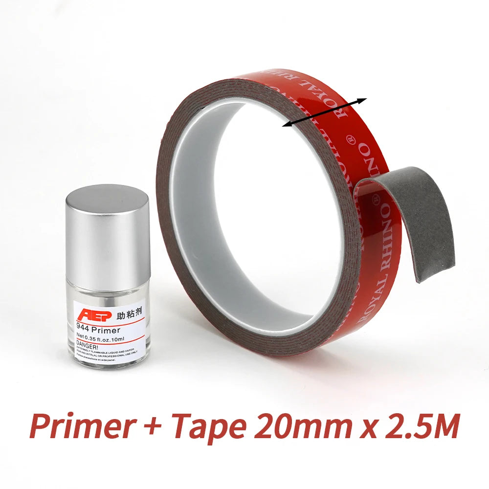 ADHESION PROMOTER + DOUBLE SIDED TAPE = BEST BUDDIES EVER 944 Primer Acrylic Foam Tape Increase Viscosity 80% - Primer 20mm t
