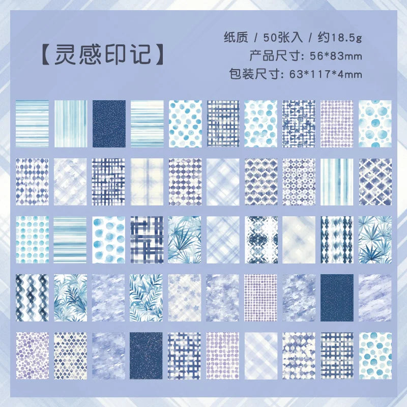 50pcs Vintage Paper Multi Style Deco Retro Stationery Supplies Writing Paper Junk Journal Label Scrapbooking Material Supplie