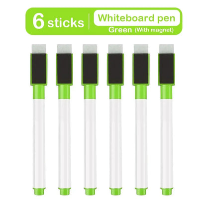 8pcs Magnetic Erasable Whiteboard Pen Color Options Blackboard Note Numbering Stationery For Office Classroom Teaching Suppli
