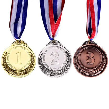 Gold Silver Bronze Medals School Sports Football Volleyball Competition Games Prize Trophy Commemorative Medal soccer trophie