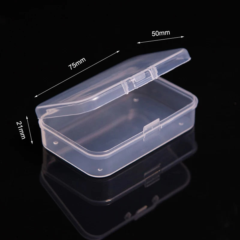 Mini Plastic Box Rectangular Box Translucent Box Packing Box Storage Box Dustproof Solid Strong Jewelry Storage Case Containe