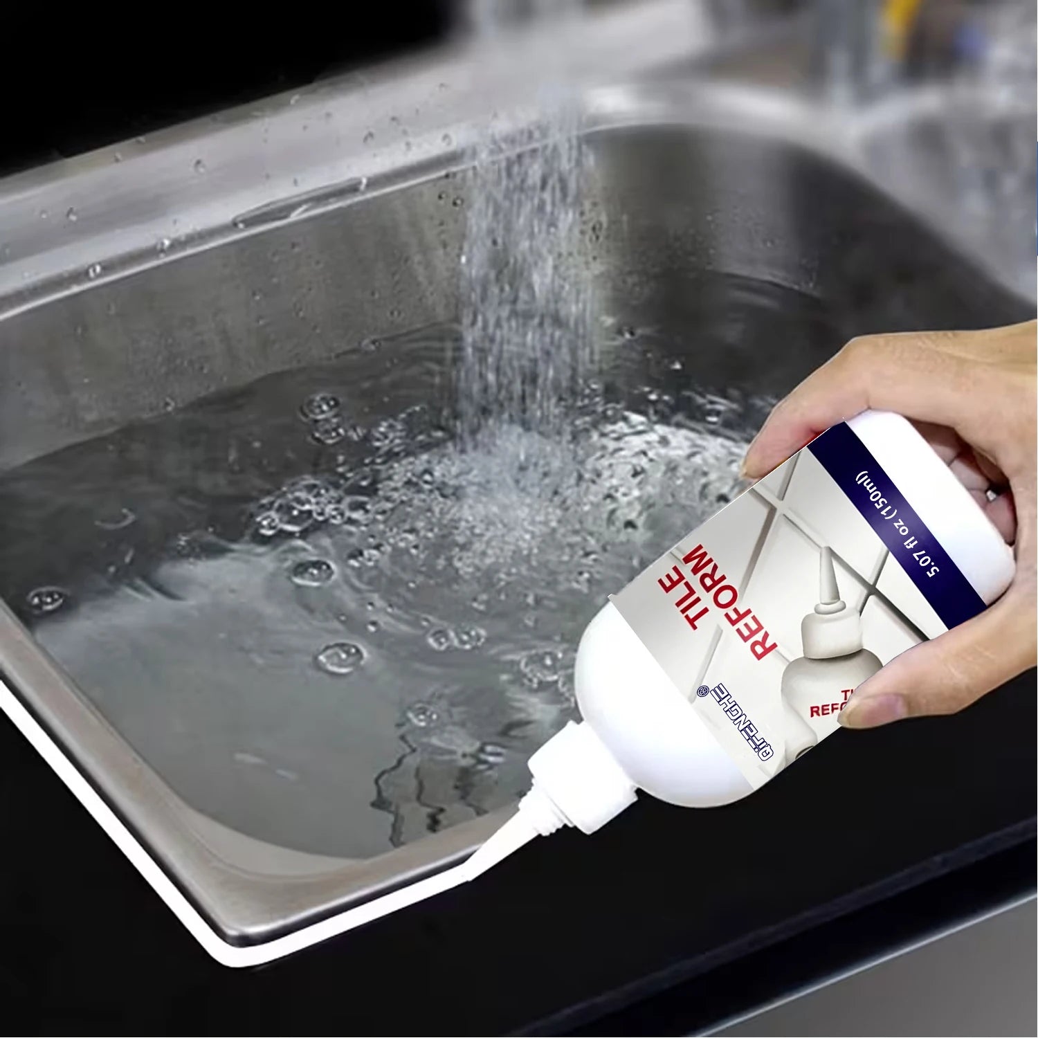 Tile Reform Grout Repair Pen, Waterproof Tile Gap Filler, Mildew Resistant Tile Seam Refinisher for Bathroom Kitchen Floor Wa