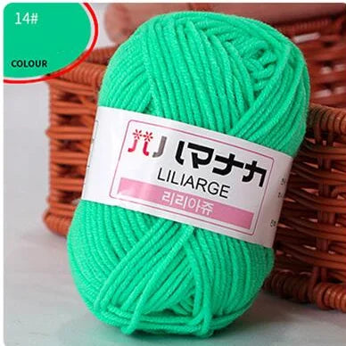 25G Milk Sweet Soft Baby Cotton Knitting Wool Thick Fiber Yarn Velvet Hand Threads for Knitting Wool Crochet Yarn for DIY Swe