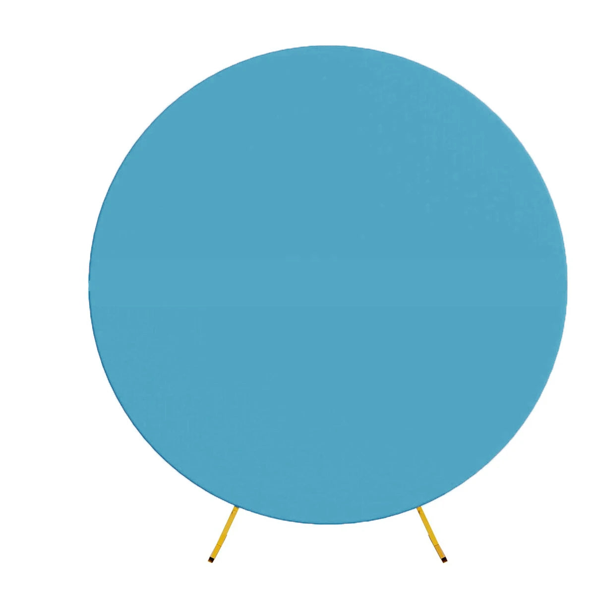 Pure Color Circle Round Backdrop Cover Wedding Baby Shower Birthday Party Decor Elastic Photo Background（Without Shelf）