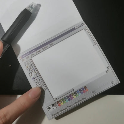 50Pages/book Retro Computer Drawing Tool Pattern Sticky Note Pad，DIY