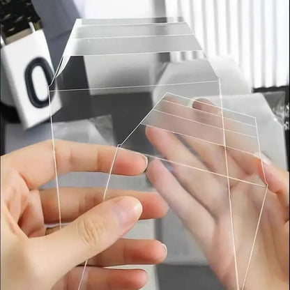 100PCS Clear Magnetic Card Holder Protective Film Hard Plastic Card Sleeves 35PT-100PT Waterproof Protector For Game Photo Ca