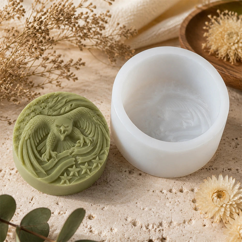 3D Eagles Head Silicone Soap Mold Embossed Eagles Pattern Handmade Soap Making Mold DIY Candle Making Resin Casting Craft Mol